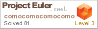 comocomocomocomo ha resuelto 81 problemas en Project Euler